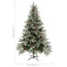 Sapin de Noël avec pommes de pin Vert et blanc 120 cm PVC et PE 