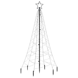 Sapin de Noël avec piquet Blanc froid 200 LED 180 cm 