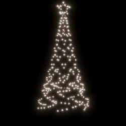 Sapin de Noël avec piquet Blanc froid 200 LED 180 cm 