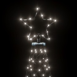 Sapin de Noël avec piquet Blanc froid 200 LED 180 cm 