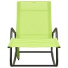 Chaise longue acier et textilène vert 