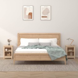 Tables de chevet 2 pcs 40x35x55 cm Bois de pin solide 