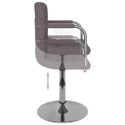 Chaise de salle à manger Taupe Tissu 