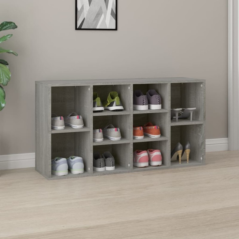 Banc à chaussures Sonoma gris 103x30x54,5 cm Bois d'ingénierie Banc à chaussures Sonoma gris 103x30x54,5 cm Bois d'ingénierie