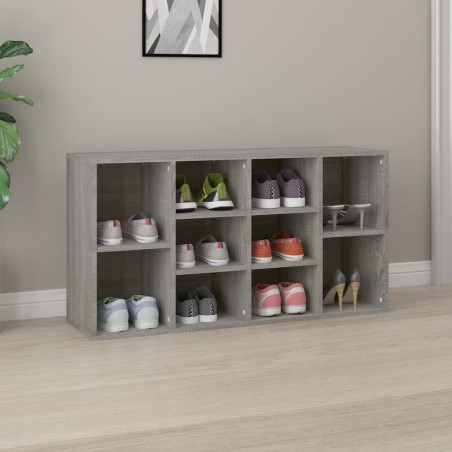 Banc à chaussures Sonoma gris 103x30x54,5 cm Bois d'ingénierie 