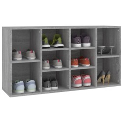 Banc à chaussures Sonoma gris 103x30x54,5 cm Bois d'ingénierie 