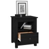 Tables de chevet 2 pcs Noir 40x35x49 cm Bois de pin massif 