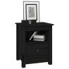 Tables de chevet 2 pcs Noir 40x35x49 cm Bois de pin massif 