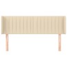Tête de lit avec oreilles Crème 147x16x78/88 cm Tissu 