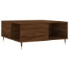 Table basse chêne marron 80x80x36,5 cm bois d'ingénierie 