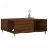 Table basse chêne marron 80x80x36,5 cm bois d'ingénierie 
