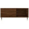 Table basse chêne marron 80x80x36,5 cm bois d'ingénierie 