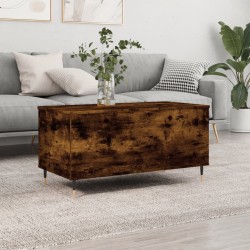 Table basse Chêne fumé 90x44,5x45 cm Bois d'ingénierie 