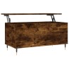 Table basse Chêne fumé 90x44,5x45 cm Bois d'ingénierie 