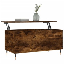 Table basse Chêne fumé 90x44,5x45 cm Bois d'ingénierie 