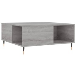 Table basse sonoma gris 80x80x36,5 cm bois d'ingénierie 