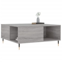 Table basse sonoma gris 80x80x36,5 cm bois d'ingénierie 