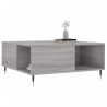 Table basse sonoma gris 80x80x36,5 cm bois d'ingénierie 