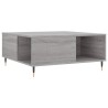 Table basse sonoma gris 80x80x36,5 cm bois d'ingénierie 