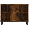 Armoire salle de bain chêne fumé 80x33x60cm bois d'ingénierie 