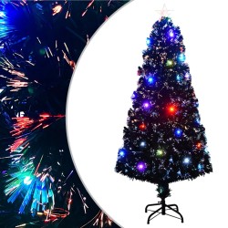 Arbre de Noël pré-éclairé avec support 150 cm fibre optique 