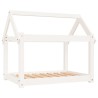 Lit pour chien Blanc 81x60x70 cm Bois de pin solide 