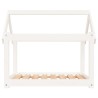 Lit pour chien Blanc 81x60x70 cm Bois de pin solide 