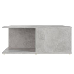 Table basse gris béton 80x80x31 cm bois d'ingénierie 