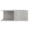Table basse gris béton 80x80x31 cm bois d'ingénierie 