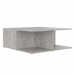 Table basse gris béton 80x80x31 cm bois d'ingénierie 