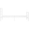 Cadre de lit métal sans matelas et pied de lit blanc 107x203 cm 