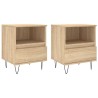 Tables de chevet 2 pcs chêne sonoma 40x35x50 cm bois ingénierie 