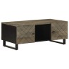 Table basse noir 100x54x40 cm bois massif de manguier 