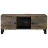 Table basse noir 100x54x40 cm bois massif de manguier 