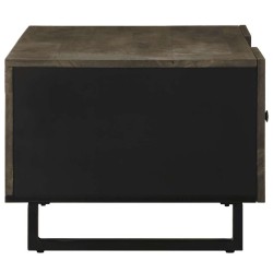 Table basse noir 100x54x40 cm bois massif de manguier 