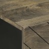 Table basse noir 100x54x40 cm bois massif de manguier 