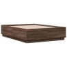 Cadre de lit sans matelas chêne marron 135x190 cm 