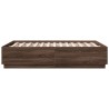 Cadre de lit sans matelas chêne marron 135x190 cm 