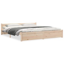 Cadre de lit sans matelas bois massif 180x200 cm 