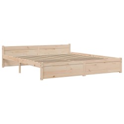 Cadre de lit sans matelas bois massif 180x200 cm 