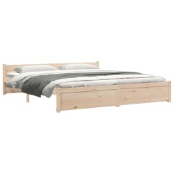 Cadre de lit sans matelas bois massif 180x200 cm 