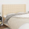 Tête de lit avec oreilles Crème 203x16x118/128 cm Tissu 
