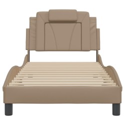 Cadre de lit sans matelas cappuccino 90x190 cm similicuir 
