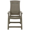 Chaises inclinables de jardin lot de 2 Plastique Moka 