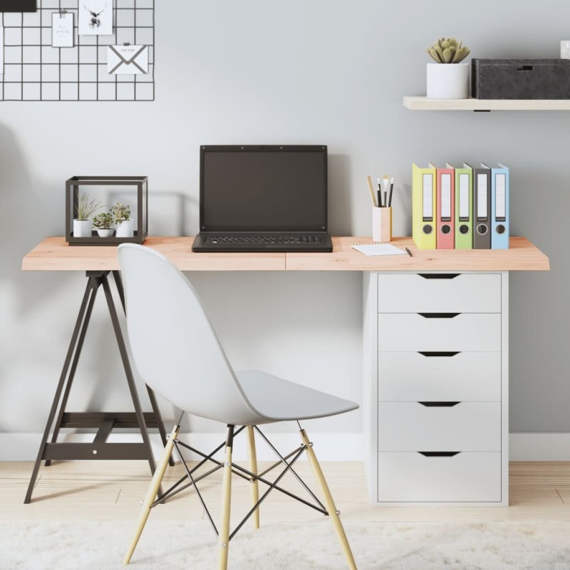 Dessus de table 140x40x(2-4) cm bois de chêne massif non traité 