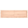 Comptoir de salle de bain 140x40x(2-4)cm bois massif non traité 