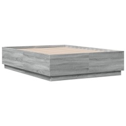 Cadre de lit sans matelas sonoma gris 135x190 cm 