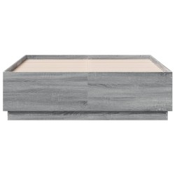 Cadre de lit sans matelas sonoma gris 135x190 cm 
