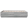 Cadre de lit sans matelas sonoma gris 135x190 cm 