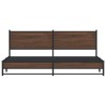 Cadre de lit en métal sans matelas chêne marron 193x203 cm 